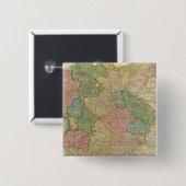Duitse Empire Map Vierkante Button 5,1 Cm (Voorkant /achterkant)