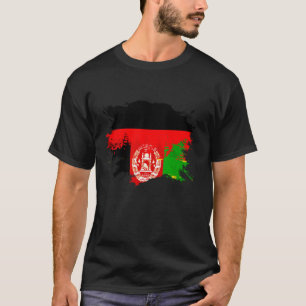Duitse en Afghaanse gemengde erfgoedvlag T-shirt