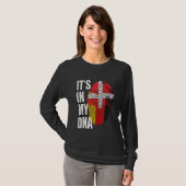 Duitse en Deense DNA-erfgoedvlag T-shirt (Voorkant volledig)