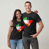 Duitse en Iraanse Hart Erfgoed Vlag T-shirt (Unisex)