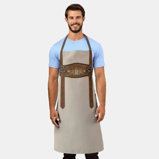 Duitse en Oktoberfest Lederhosen Schort (Gedragen)