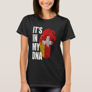 Duitse en Zwitserse DNA-erfgoedvlag T-shirt
