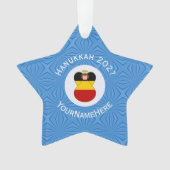 Duitse engel Chanoeka vlag gepersonaliseerd Ornament (voorkant)