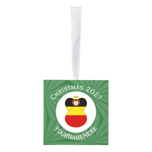 Duitse engel kerstvlag gepersonaliseerd decoratie (Rechts)