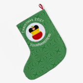 Duitse engel kerstvlag gepersonaliseerd grote kerstsok (Achterkant (Hangend))