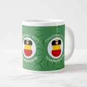 Duitse engel kerstvlag gepersonaliseerd grote koffiekop (Voorkant rechts)