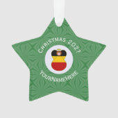 Duitse engel kerstvlag gepersonaliseerd ornament (voorkant)
