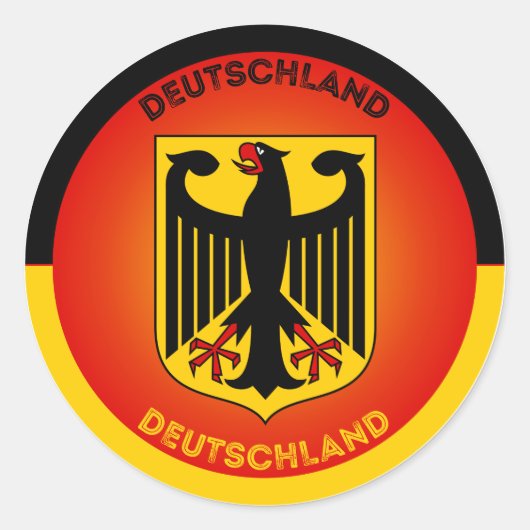 Duitse Erfgoed Embleem Ronde Sticker (Voorkant)
