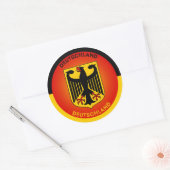 Duitse Erfgoed Embleem Ronde Sticker (Envelop)