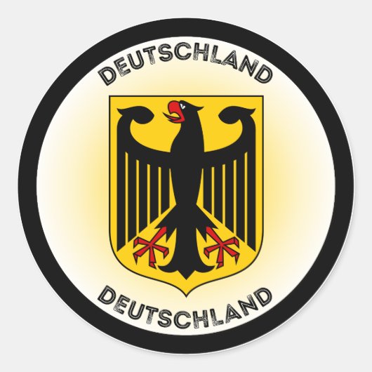 Duitse Erfgoed Embleem Ronde Sticker (Voorkant)