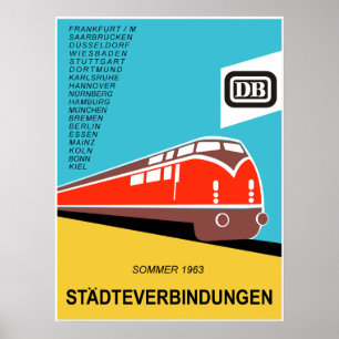 Duitse federale spoorwegen 1963 poster