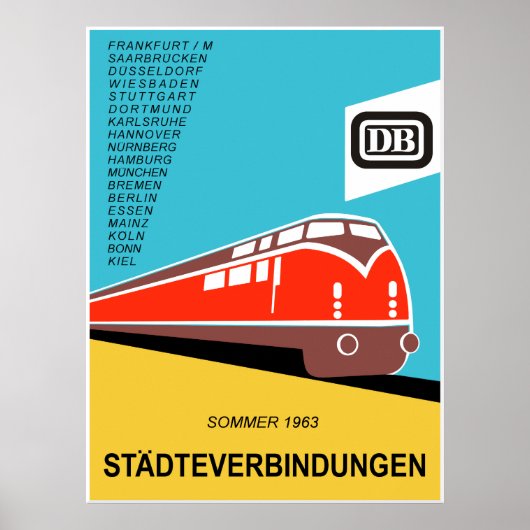 Duitse federale spoorwegen 1963 poster (Voorkant)