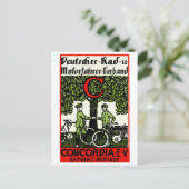 Duitse fiets- en motorfietsclub 1925 briefkaart (Staand voorkant)