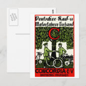 Duitse fiets- en motorfietsclub 1925 briefkaart (Voorkant / Achterkant)