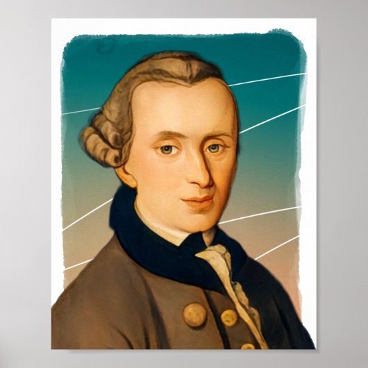 Duitse filosoof Immanuel Kant illustratie Poster (Voorkant)