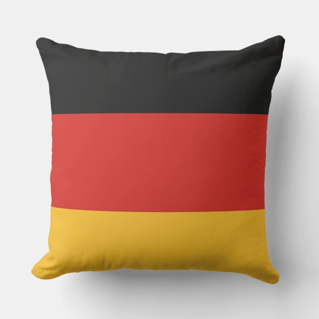 DUITSE FLAG COLORS strepen + uw ideeën Buitenkussen (Voorkant)