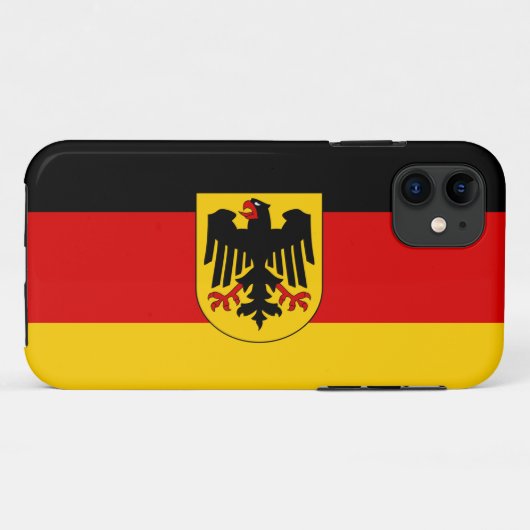 Duitse Flag iPhone Case (Achterkant (horizontaal))