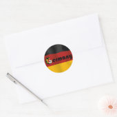 Duitse Football vlag Ronde Sticker (Envelop)