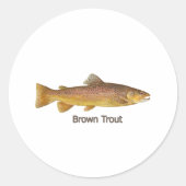 Duitse forel ronde sticker (Voorkant)