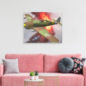 Duitse Fw-190 in luchtgevechten Canvas Afdruk (Insitu (Woonkamer))