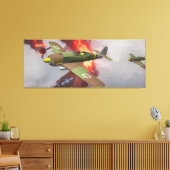 Duitse Fw-190 in luchtgevechten Canvas Afdruk (Insitu (Woonkamer))