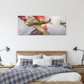 Duitse Fw-190 in luchtgevechten Canvas Afdruk (Insitu (Slaapkamer))