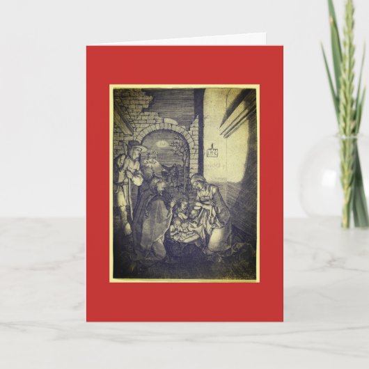 DUITSE GEBOORTE "FROHE WEIHNACHTEN" KERST KAART (Voorkant)