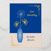 Duitse Geburtstag jouw tekst Folie Kaart (Voorkant)