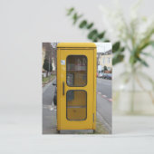 Duitse gele Telefonzelle telefooncel Briefkaart (Staand voorkant)
