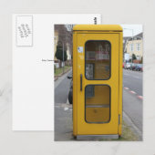Duitse gele Telefonzelle telefooncel Briefkaart (Voorkant / Achterkant)