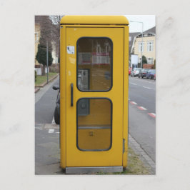 Duitse gele Telefonzelle telefooncel Briefkaart