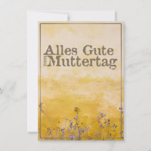 Duitse Gelukkige Moederdag op Vintage Bloemenweide