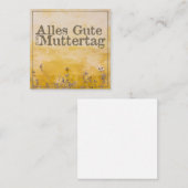 Duitse Gelukkige Moederdag op Vintage Bloemenweide Notitiekaartje (Voorkant / Achterkant)