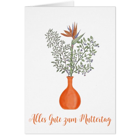 Duitse Gelukkige Moederdag Strelitzia reginae (Voorkant)