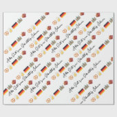Duitse Gelukkige Verjaardag ,Alles Gute zum Geburt Cadeaupapier (Vlak)