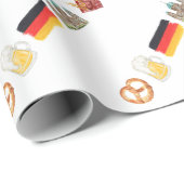 Duitse Gelukkige Verjaardag ,Alles Gute zum Geburt Cadeaupapier (Rol Hoek)