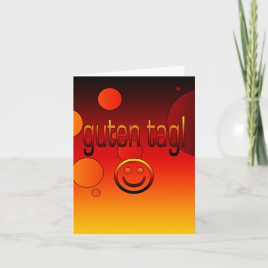 Duitse Gifts: Hallo/Guten Label Face Kaart (Voorkant)