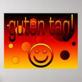 Duitse Gifts: Hallo/Guten Label Face Poster (Voorkant)