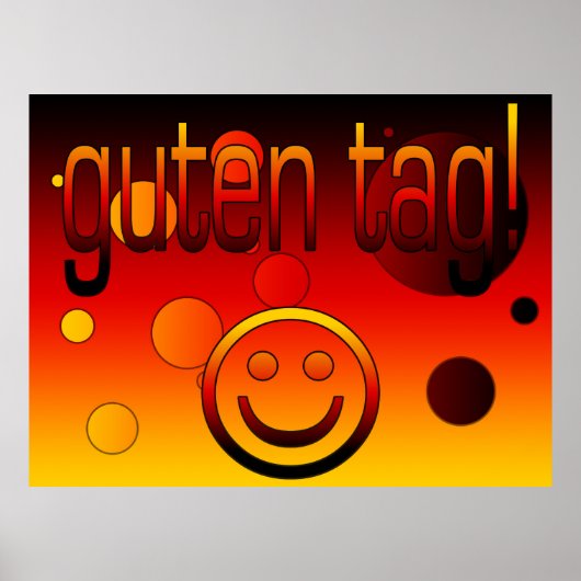 Duitse Gifts: Hallo/Guten Label Face Poster (Voorkant)