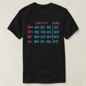 Duitse Grammatica artikelen T-shirt (Design voorkant)