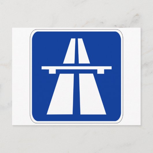 Duitse handtekening Autobahn Briefkaart (Voorkant)