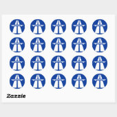 Duitse handtekening Autobahn Ronde Sticker (Vel)
