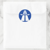 Duitse handtekening Autobahn Ronde Sticker (Tas)