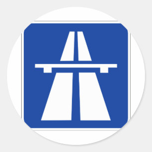Duitse handtekening Autobahn Ronde Sticker