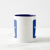 Duitse handtekening Autobahn Tweekleurige Koffiemok (Center)