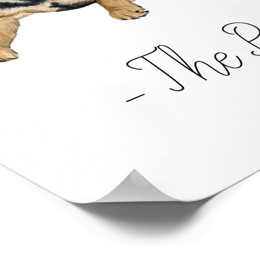 Duitse handtekening van herder Drink Poster (Hoek)