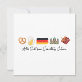 Duitse Happy Birthday Kaart, Alles Gute zum Geburt Feestdagenkaart (Voorkant)