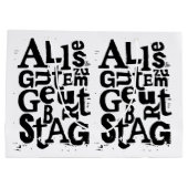 Duitse "Happy Birthday" Lino Print Groot Cadeauzakje (Achterkant)
