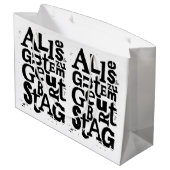 Duitse "Happy Birthday" Lino Print Groot Cadeauzakje (Achterkant Gekanteld)