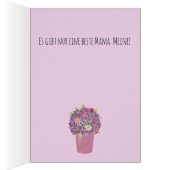 Duitse Happy Moederdag Roze bloemenboeket (Binnen (Rechts))